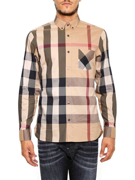 burberry thornaby long sleeve|Men’s Designer Shirts .